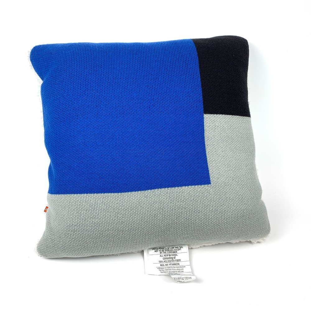 Lego x Target Toss Pillow 20"x20" Color‎ Block Blue Black Gray